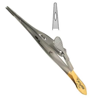 Kalt Needle Holder Serrated 5 1/2" Tungsten Carbide