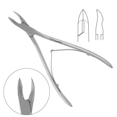 Hangnail Nipper 5 1/2" Curved Concave Smooth Handles